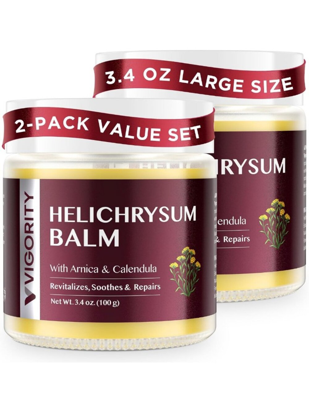 Vigority Helichrysum Balm Soothes & Repairs: Restorative Cream with Arnica